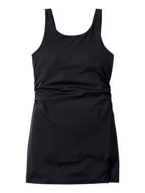NWT L.L BEAN Women's BeanSport Swim Dress SIZE 14 Swimsuit One piece Black